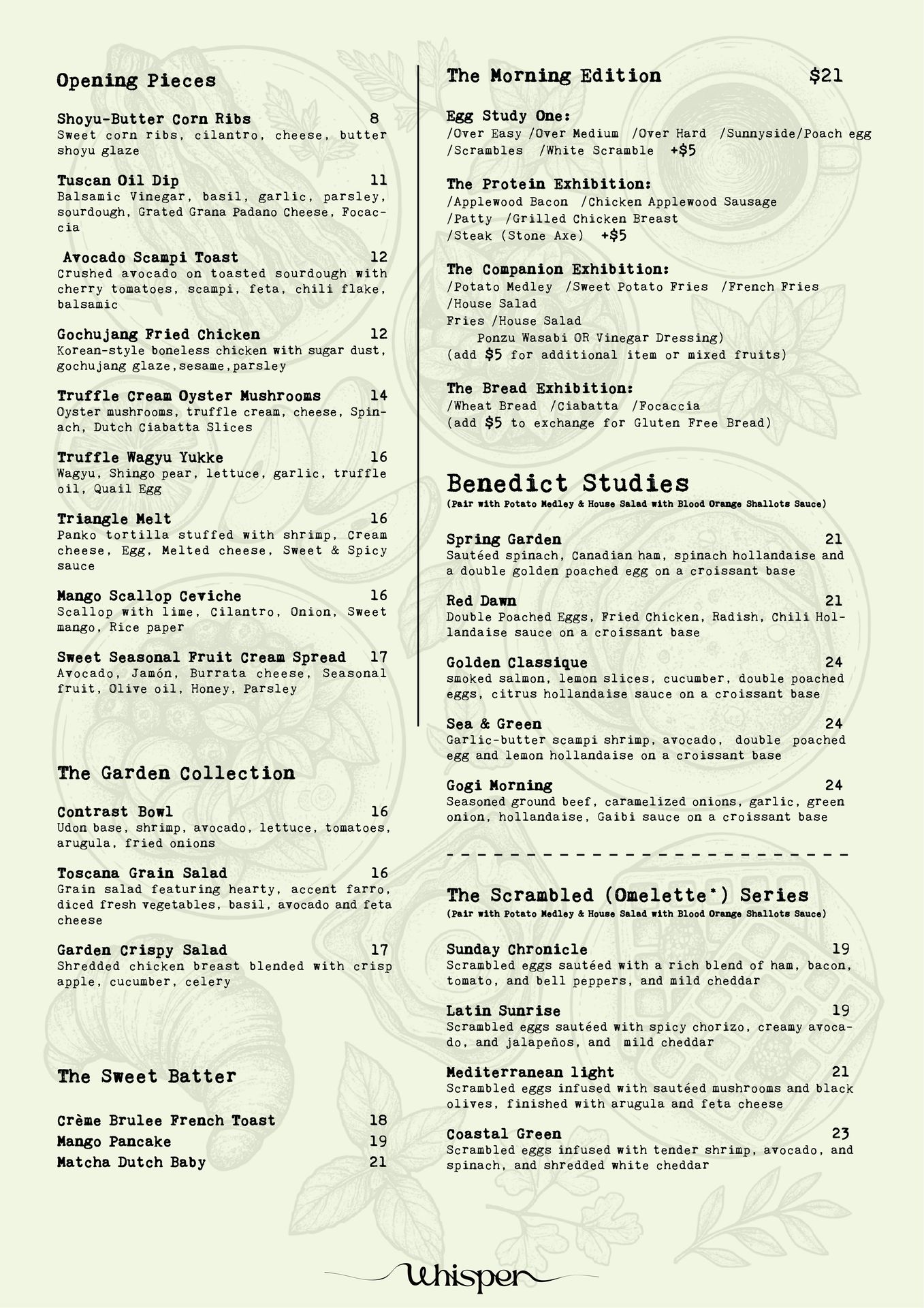 Menu Page 1